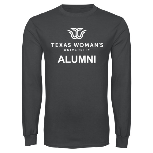  Charcoal Long Sleeve T Shirt - Alumni Institutional Logo