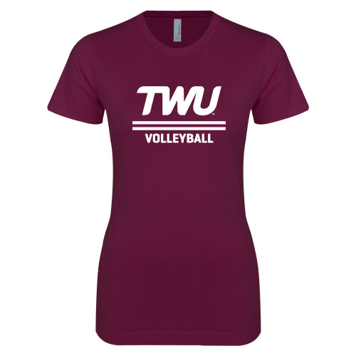 Texas Womans Next Level Womens Maroon Boyfriend Tee