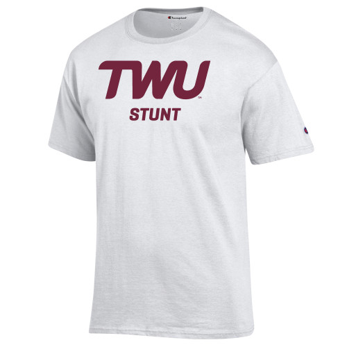  Champion White T Shirt - TWU Stunt