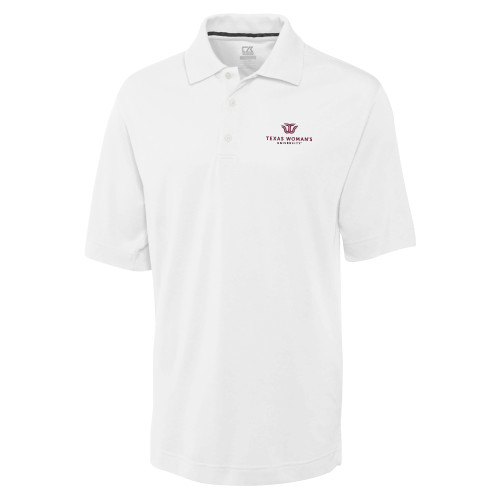  C&B White Advantage TriBlend Pique Polo - Institutional Logo