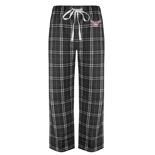  Black/Grey Flannel Pajama Pant - Owl TWU