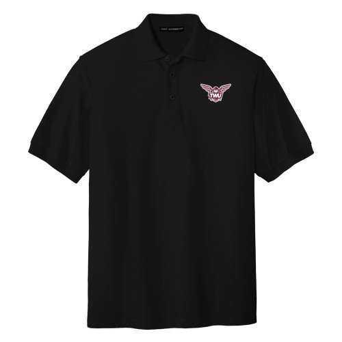  Black Silk Touch Polo - Owl TWU