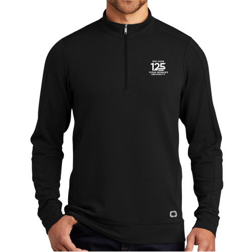  OGIO Black Luuma 1/2 Zip Fleece - Texas Womans University 125 years
