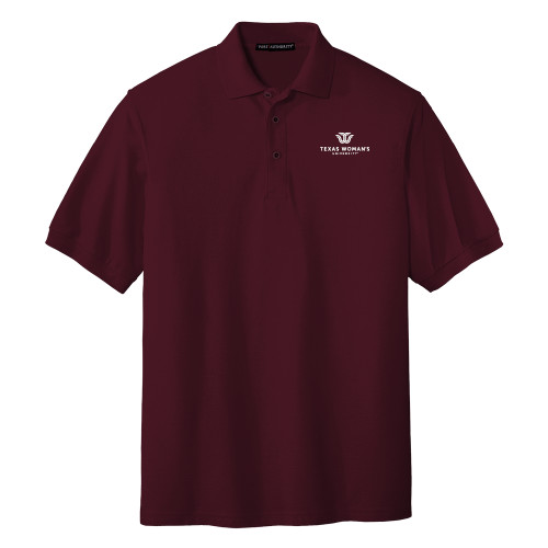  Maroon Silk Touch Polo - Institutional Logo