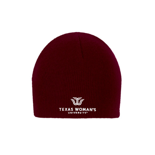  Maroon Knit Beanie - Institutional Logo