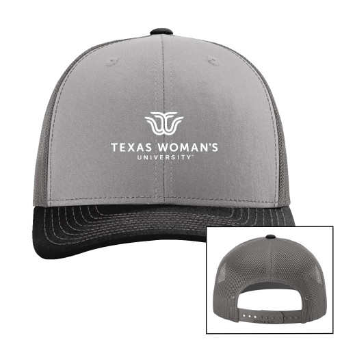  Richardson Grey/Charcoal/Black Trucker Hat - Institutional Logo
