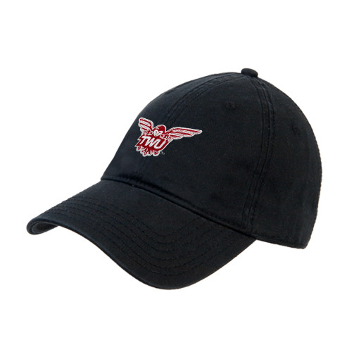  Black Unstructured Adjustable Low Profile Hat - Owl TWU
