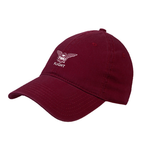  Maroon Unstructured Adjustable Low Profile Hat - Owl TWU Flight