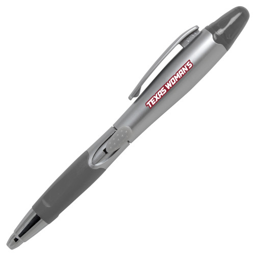  Silver/Silver Blossom Pen/Highlighter - Texas Womans Typeface