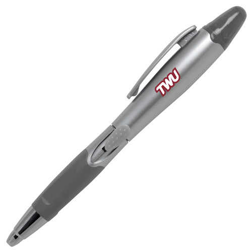  Silver/Silver Blossom Pen/Highlighter - TWU Typeface