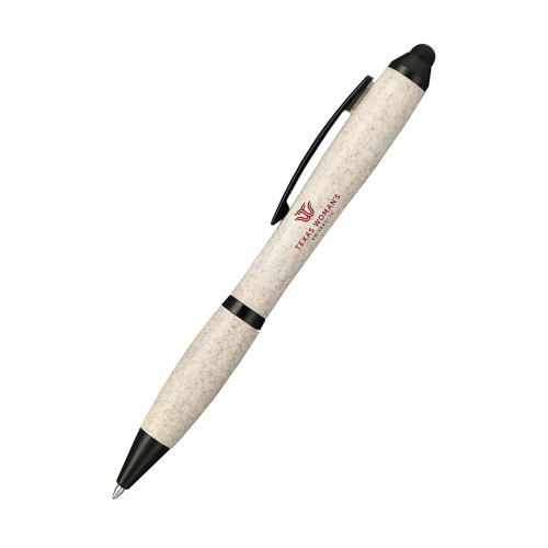 Nash Wheat Straw Ballpoint Beige Stylus Pen - Institutional Logo