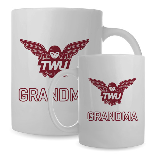  Full Color White Mug 15oz - Grandma Owl TWU