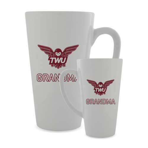 Full Color Latte Mug 17oz - Grandma Owl TWU