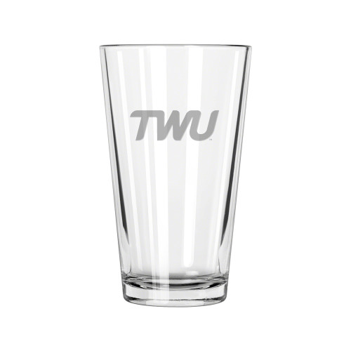  Libbey Glass 16oz - TWU Typeface Engraved