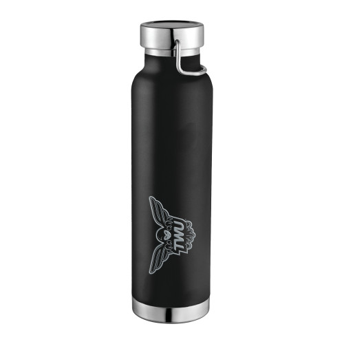  Thor Copper Vacuum Insulated Black Bottle 22oz - Owl TWU Engraved