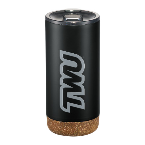  Valhalla Vacuum Insulated Black Tumbler 16oz - TWU Typeface Engraved