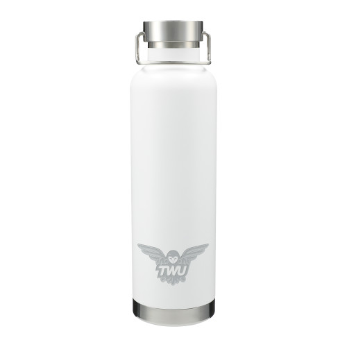  Thor Copper Vacuum Insulated White Bottle 32oz - Owl TWU Engraved