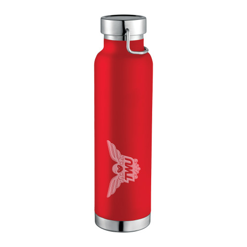  Thor Copper Vacuum Insulated Red Bottle 22oz - Owl TWU Engraved