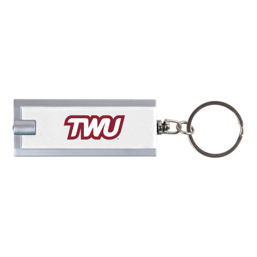  Turbo White Flashlight Key Holder - TWU Typeface
