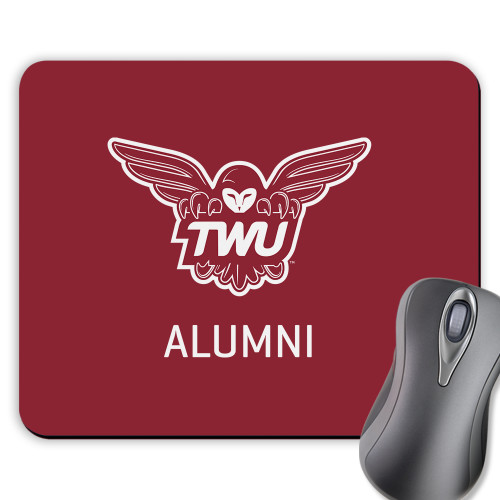  Full Color Mousepad - Alumni Owl TWU