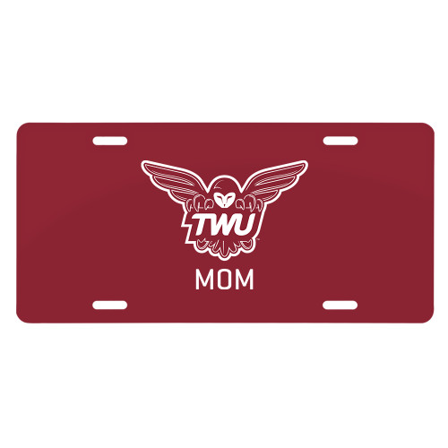  License Plate - Mom Owl TWU