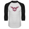 Thumbnail image for  White/Black Raglan Baseball T Shirt