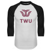 Thumbnail image for  White/Black Raglan Baseball T Shirt