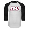 Thumbnail image for  White/Black Raglan Baseball T Shirt