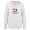 Thumbnail image for  ENZA Womens White V Notch Raw Edge Fleece Hoodie
