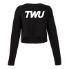 Thumbnail image for  Bella + Canvas Womens Black Cropped Fleece Crew
