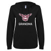 Thumbnail image for  ENZA Womens Black V Notch Raw Edge Fleece Hoodie
