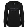 Thumbnail image for  ENZA Womens Black V Notch Raw Edge Fleece Hoodie