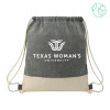 Thumbnail image for  Split Recycled Cotton Natural/Black Drawstring Bag
