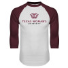 Thumbnail image for  White/Maroon Raglan Baseball T Shirt