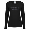 Thumbnail image for  Womens Black Long Sleeve V Neck Tee 