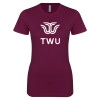 Thumbnail image for  Next Level Womens Maroon Boyfriend Tee