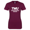 Thumbnail image for  Next Level Womens Maroon Boyfriend Tee
