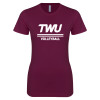 Thumbnail image for  Next Level Womens Maroon Boyfriend Tee
