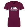 Thumbnail image for  Next Level Womens Maroon Boyfriend Tee