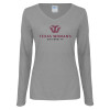 Thumbnail image for  Womens Grey Long Sleeve V Neck Tee 