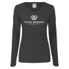 Thumbnail image for  Womens Dark Heather Long Sleeve V Neck Tee 