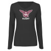 Thumbnail image for  Womens Dark Heather Long Sleeve V Neck Tee 
