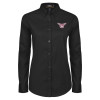 Thumbnail image for  Womens Black Twill Button Down Long Sleeve 