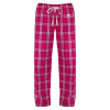 Thumbnail image for  Womens Dark Fuchsia/White Flannel Pajama Pant