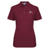 Thumbnail image for  Womens Silk Touch Maroon Pique Polo