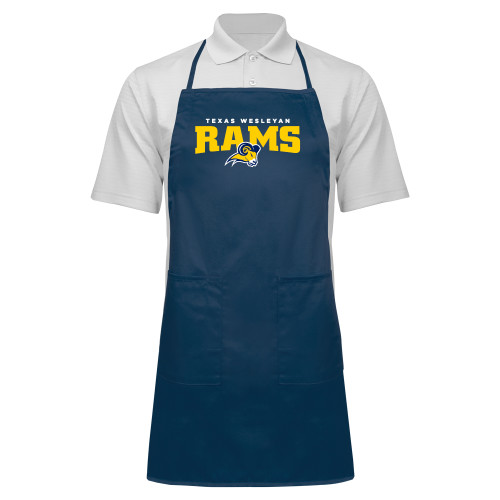  Full Length Navy Apron - Primary Mark