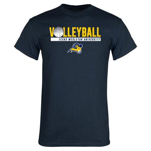  Navy T Shirt - Texas Wesleyan University Volleyball