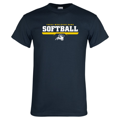  Navy T Shirt - Softball Design