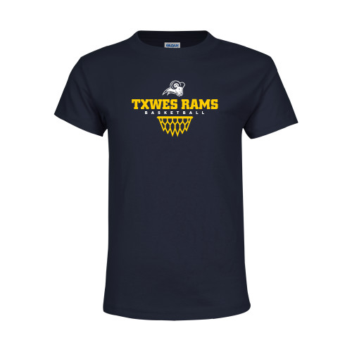  Youth Navy T Shirt - Basketball Design