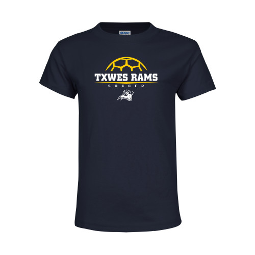  Youth Navy T Shirt - Soccer Design